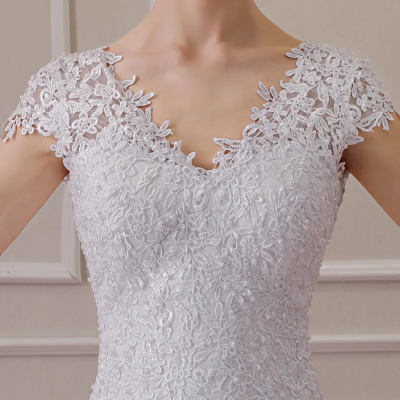 Vestidos De Noiva белое кружевное с открытой спиной фасона &quotРусалка&quot свадебное