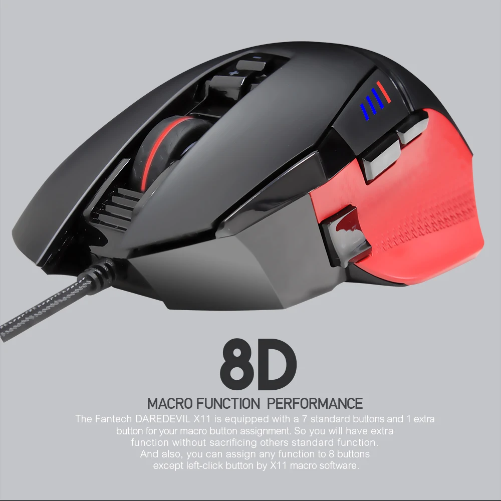 FANTECH X11 игровая профессиональная мышь RGB четыре файла 250 8000 точек/дюйм