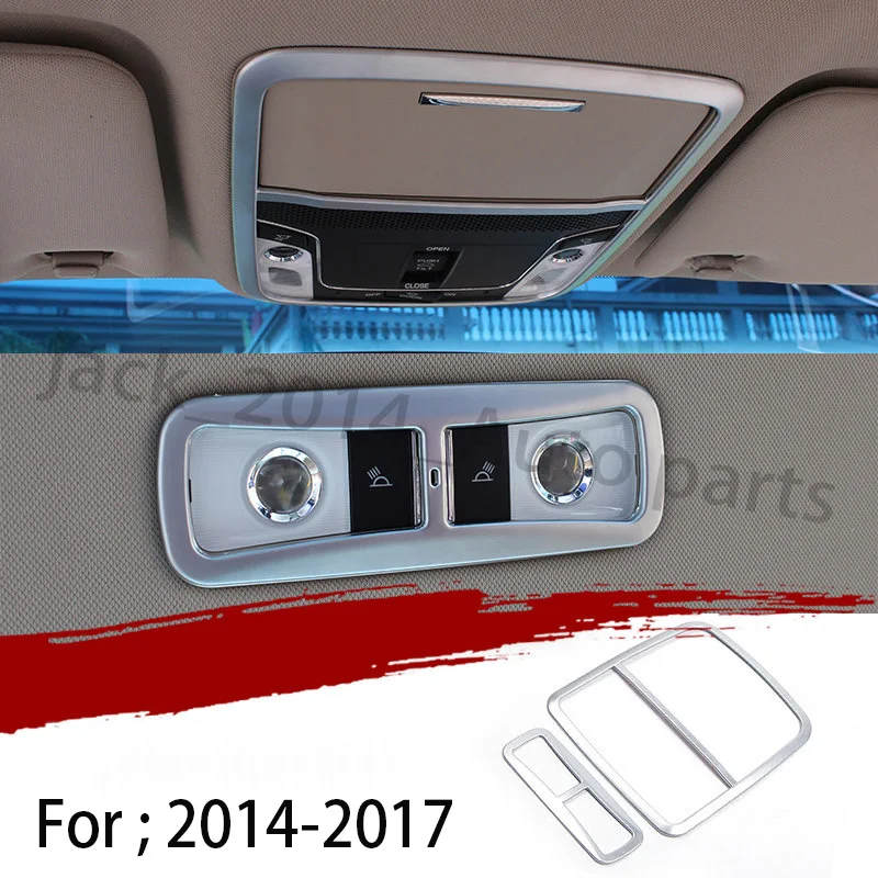 Reading light frame ABS Серебряный автомобиль модификация внутреннее окно Лифт панель Крышка отделка центральной полосы управления для Honda Accord 9th - Название цвета: Reading light frame