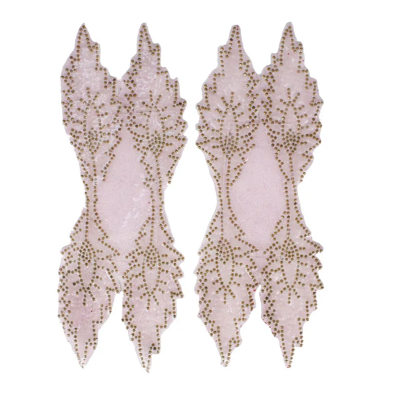 5 пар розовых бусин аппликация стразы горячей фиксации термоклейкие нашивки