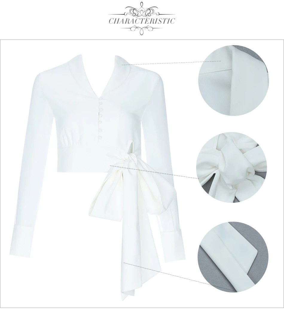 ADYCE Новое поступление летние белые с глубоким v-образным вырезом Модные Подиумные топы сексуальный кружевной короткий топ с бантом для знаменитостей для вечеринок и клубов