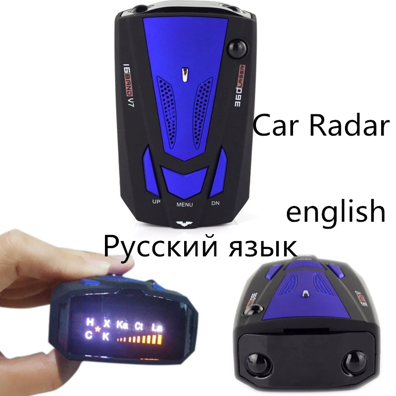 Автомобильный радар детектор WETOWE L7 (английский/русский) V7 скоростной голосовой