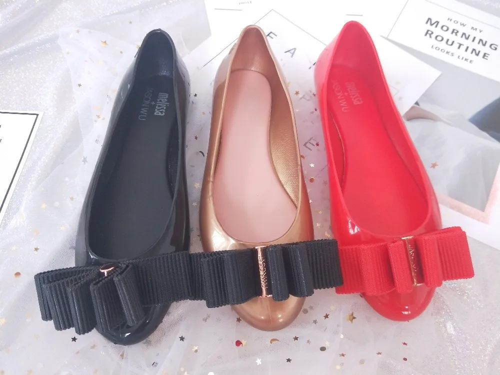 

Women Melissa sandals 2019 new summer jelly shoes women casual flat fashion butterfly-knot sandals for women size 35- 40