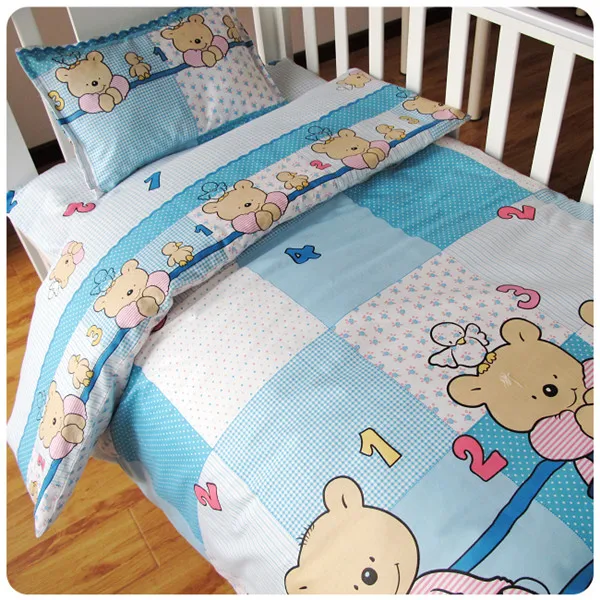 Promotion! 3PCS Beb Crib Set Winter Cotton Bed Bedding include:(duvet cover+sheet+pillowcase) | Мать и ребенок