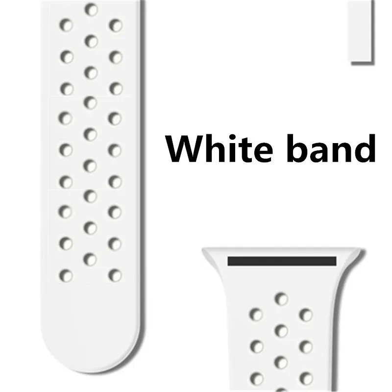 white NO-BORDERS, 42 мм, S226, умный браслет, кремнеземный ремешок, ремешок, цветной, S226, умные часы, аксессуары, ремешок для мужчин, wo, сменный ремешок - Цвет: white