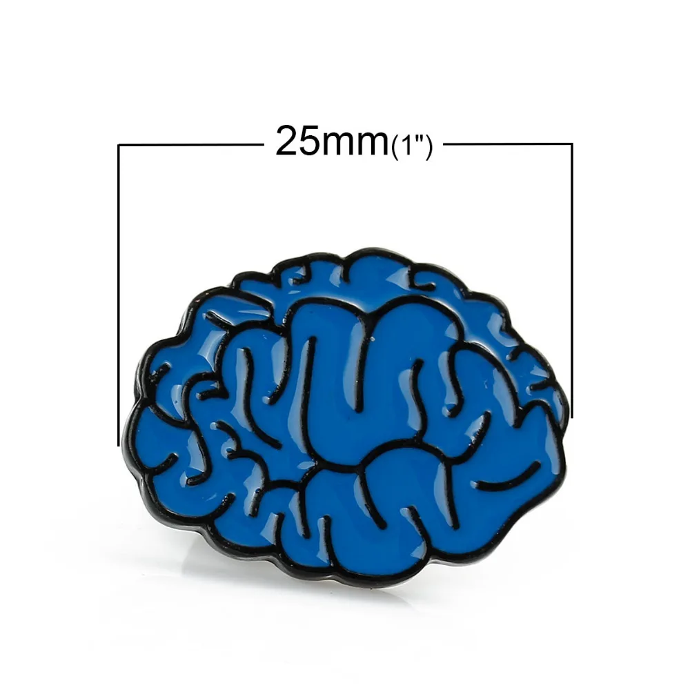 Pacgoth сумка аксессуар Булавки знак анатомии человека головного мозга мозг Deep Blue