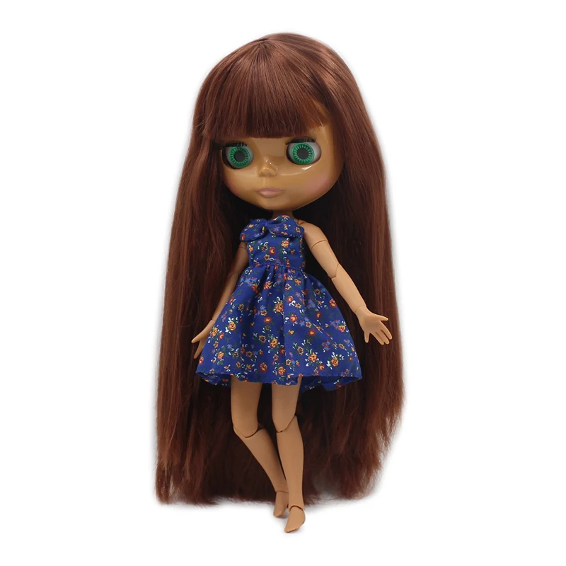 Ледяная кукла DBS Blyth 1/6 bjd красно каштановые волосы темная кожа совместное тело