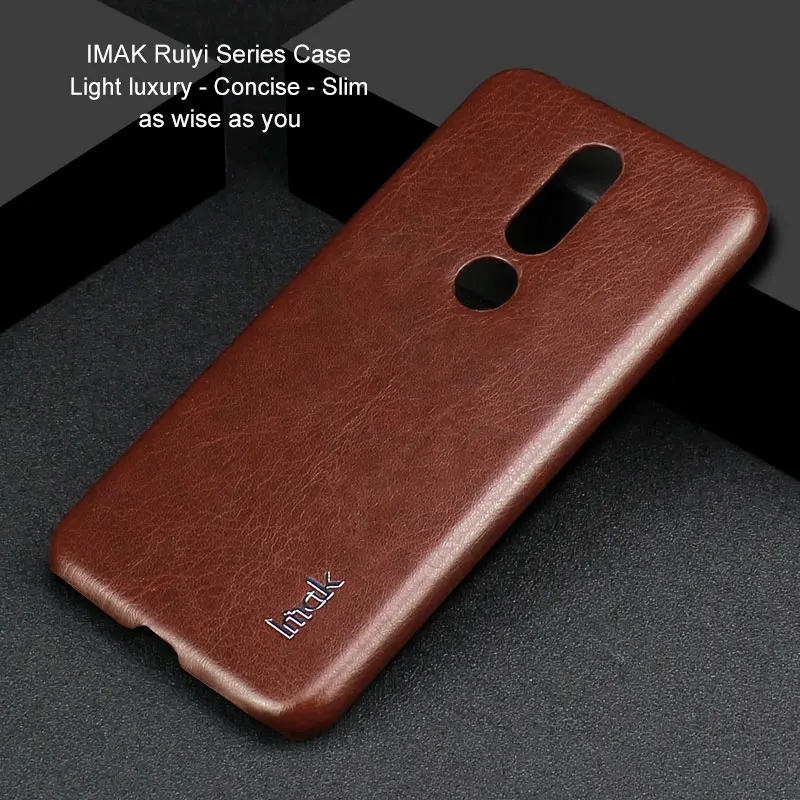 IMAK Ruiyi серия Роскошная кожа из искусственной кожи чехол для Nokia 6 1 Plus X6 Sirocco твердый