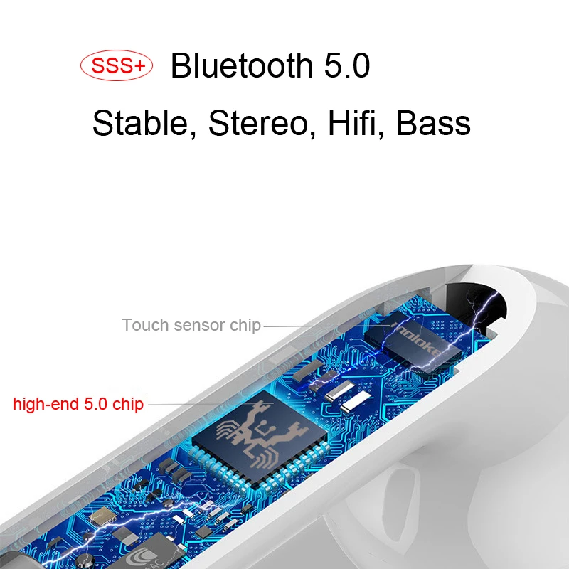I12 наушники вкладыши tws с 5 0 Bluetooth объемного звучания Беспроводной сенсорный