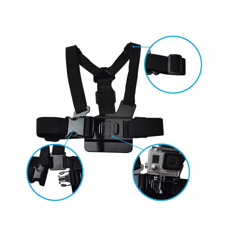 Водонепроницаемый защитный чехол для Gopro регулируемый нагрудный ремень набор