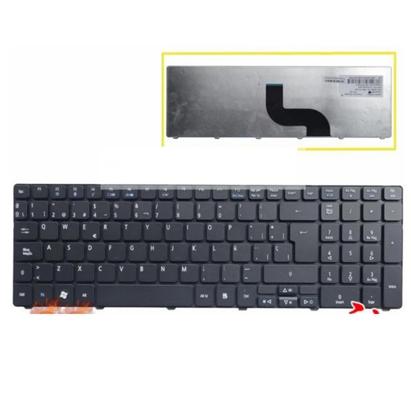 Клавиатура для ноутбука испанская Packard Bell TE11 TE11HR TE11HC NE56R10u NE56R11u NE56R12u SP NE56R12u|laptop