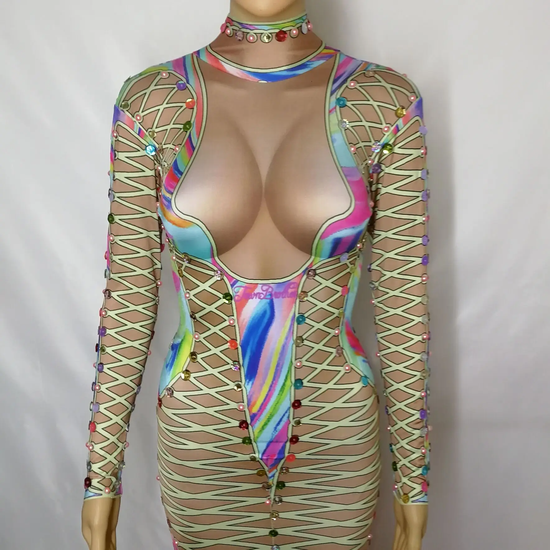 Красочное Сетчатое платье-годе с блестками вечерние платья со шлейфом в стиле