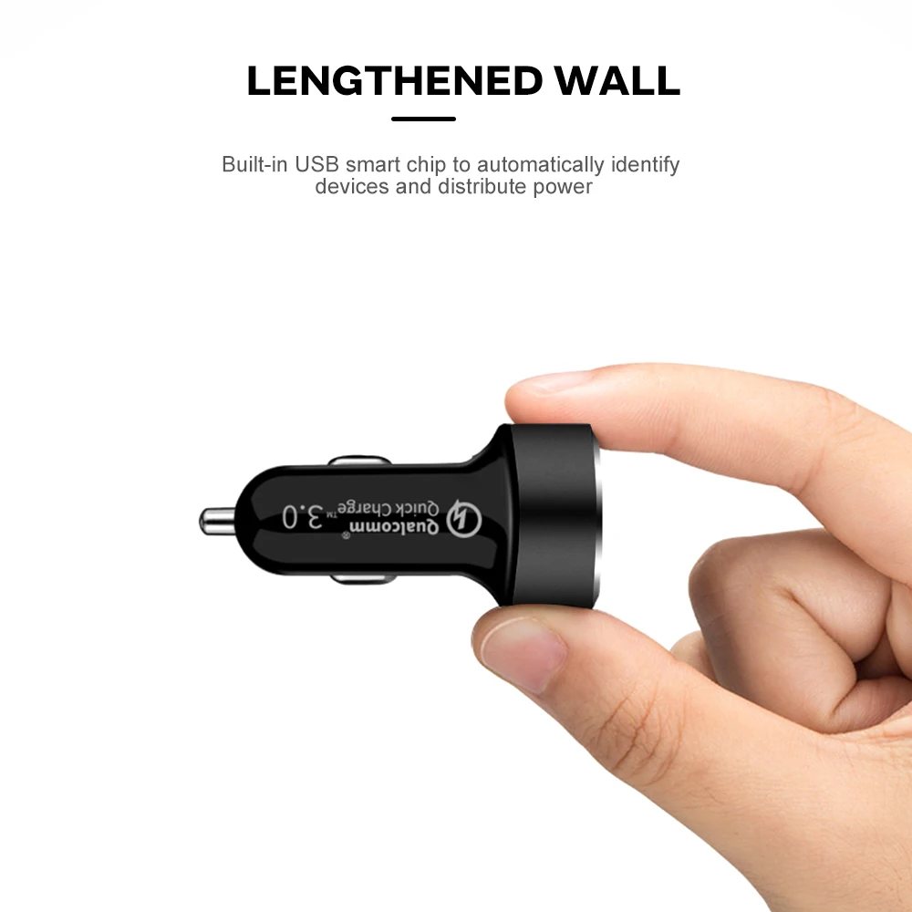 QC3.0 двойной USB автомобильный прикуриватель зарядное устройство для телефона разветвитель гнездо адаптер 2.4A СВЕТОДИОДНЫЙ монитор напряжения Авто Автомобильный USB Разъем конвертер