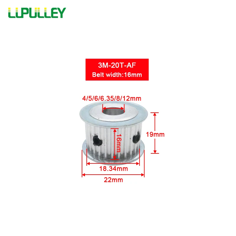 Зубчатый шкив LUPULLEY 3M 20 T Для зубчатого ремня 15 мм ширина внутреннего отверстия 4