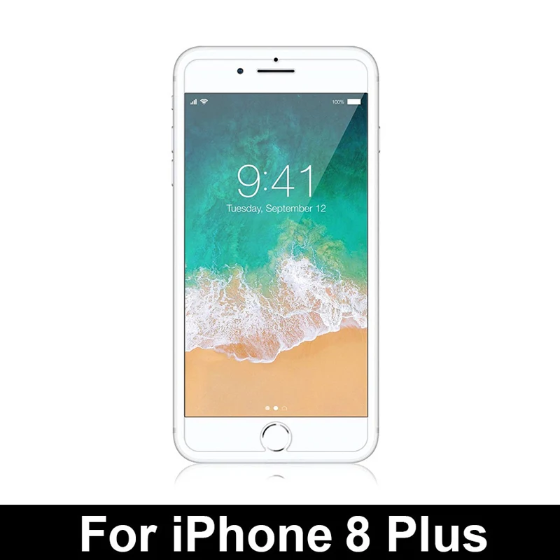 iPhone 8 Plus 2 шт протектор экрана из закаленного стекла для iPhone X XS MAX XR 8 7 6 6s Plus Защитное стекло для телефона для iPhone 5 5S SE 4 4S стекло - Цвет: iPhone 8 Plus