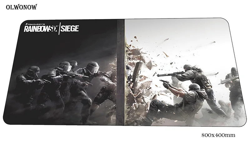 Rainbow six siege геймерский коврик для мыши большой 800x400x3 мм игровой коврик для мыши Бестселлер Аксессуары для ноутбуков ПК эргономичный коврик для мыши