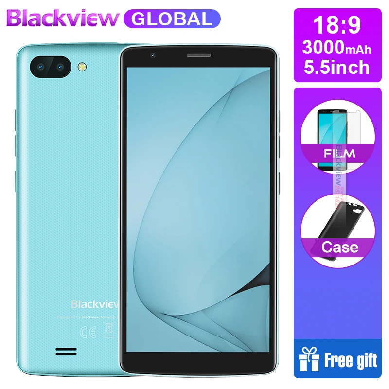 Blackview A20 смартфон с 5 дюймовым дисплеем четырёхъядерным процессором MT6580M ОЗУ 1 ГБ