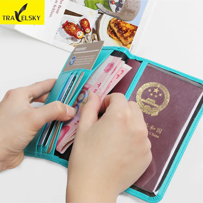 Travelsky RFID Блокировка держатель кредитной карты искусственная кожа Для мужчин