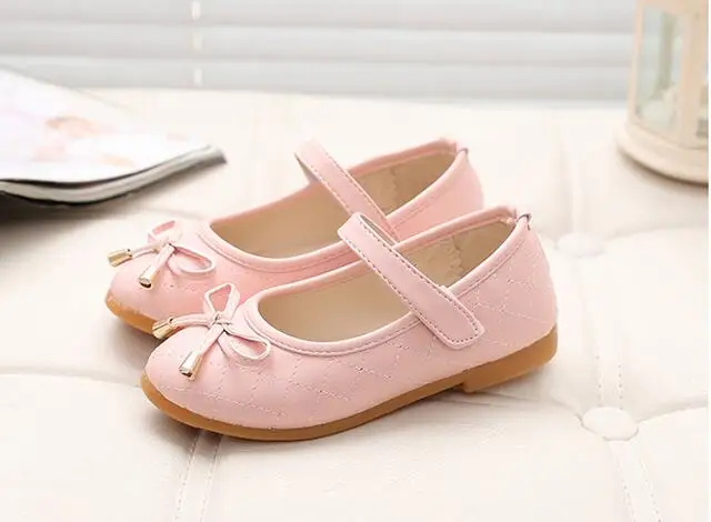 2016 девочки черная кожа Производительность женская детская обувь белые кожаные