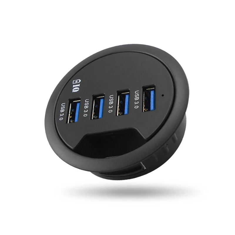 Офисный Компьютерный стол с круглым отверстием USB3.0+ USB разделитель постоянного тока USB концентраторы конвертер ноутбук/ПК/Mac интерфейс расширения 4 порта Plug play