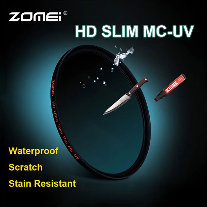 Ультратонкое Оптическое стекло ZOMEI PRO HD MCUV 72 мм 18 слоев с многослойным покрытием MC
