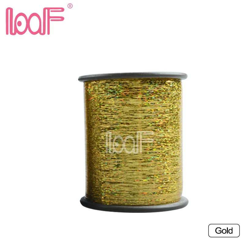 Gold LOOF 1 рулон горячей серебряной Золотой 2000 м блики Bling цветная Мишура для Perucas Косплей Ds блестящие накладки для волос - Цвет: Gold
