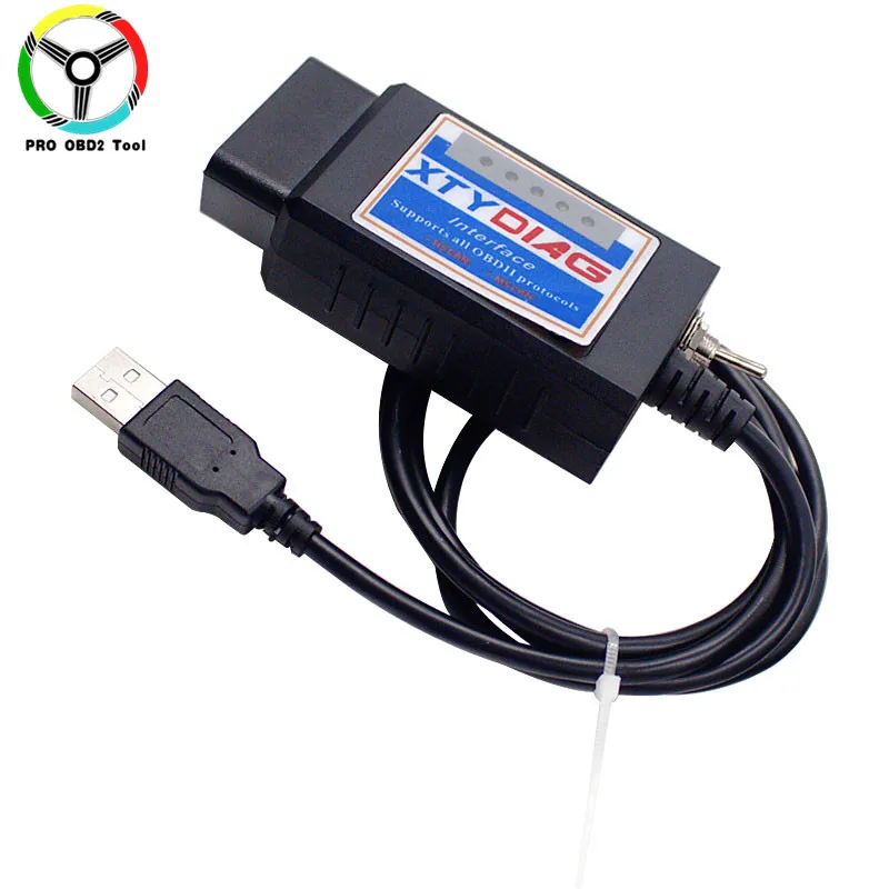 Высокое качество PIC18F25K80 чип ELM327 V1.5 USB Переключатель ELM 327 HS CAN/MS CAN для Forscan OBD2 диагностический сканер