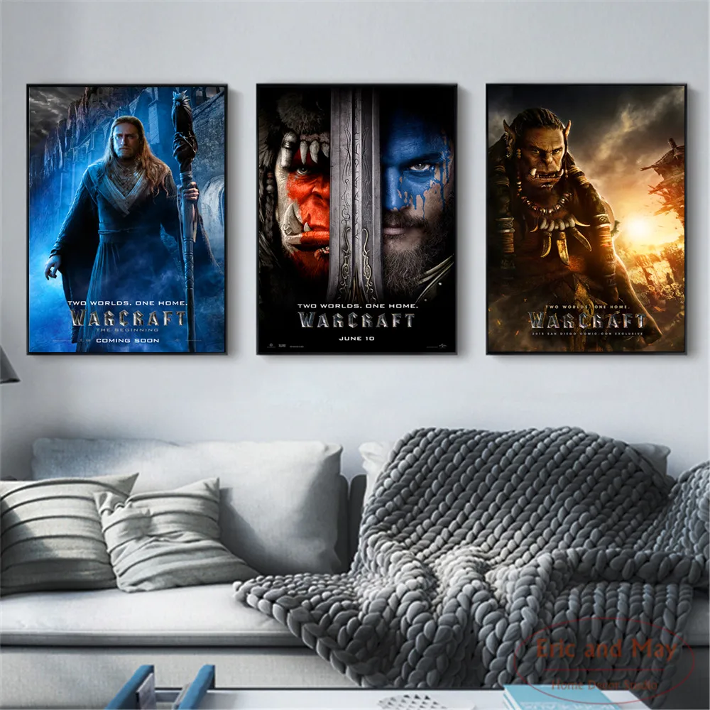 WOW Movie War ручная работа постеры с фигурами и принты настенная Картина на холсте для