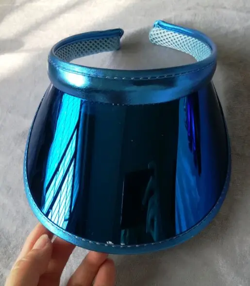 blue Larg Brim козырек из ПВХ кепки новые летние женские повседневные Пластиковые Солнцезащитные бейсболки с защитой от ультрафиолета велосипедные Пляжные шапки Gorros - Цвет: blue