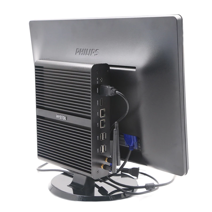 Мини ПК оконные рамы 10 Core i7 5500u Dual Lan 2 HDMI компьютер без вентилятора 8 порты usb ГБ
