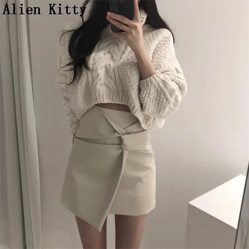 Alien Kitty/2019 Новая Женская Асимметричная Осенняя юбка мини юбки Повседневная
