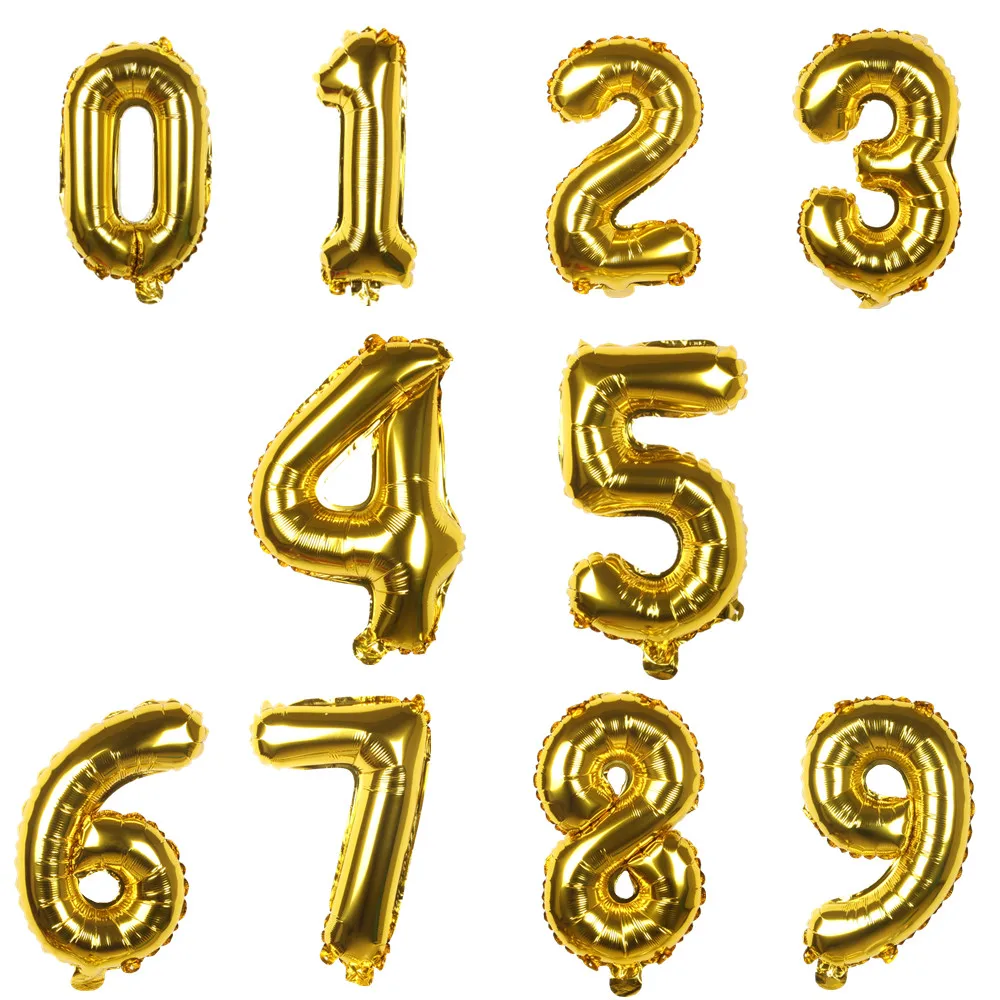 XXYYZZ Large Aluminum Foil Number Balloon 1 2 3 4 5 6 digit air balloons Evening Birthday day Party figure Star airballoon | Дом и сад