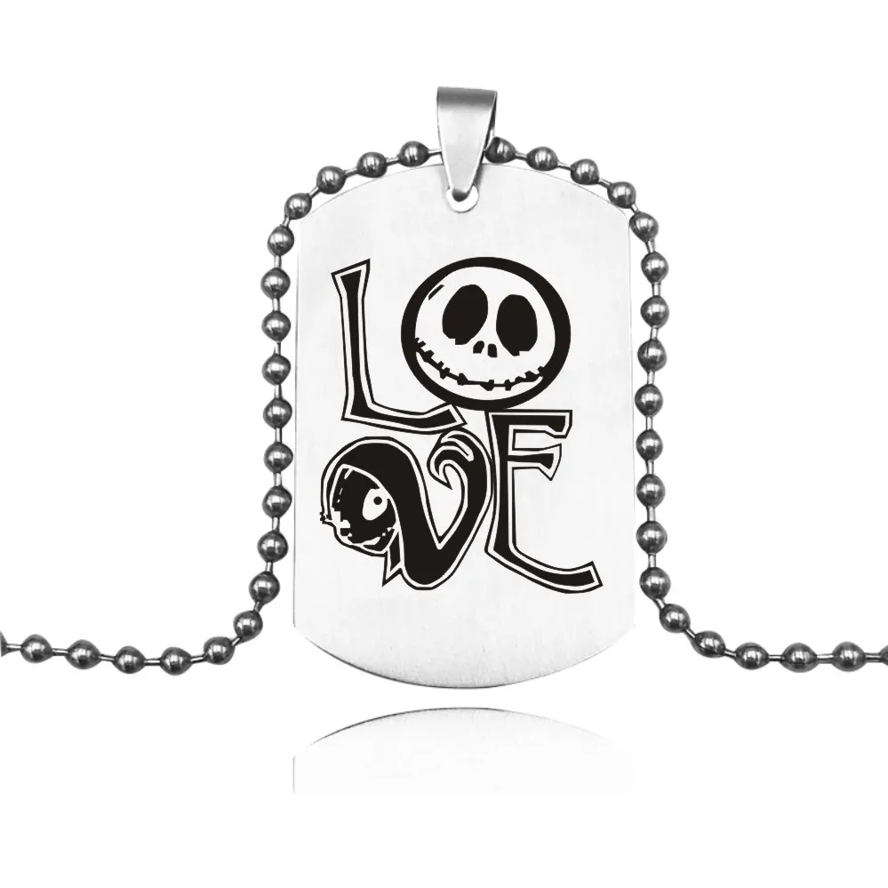 Ожерелье Suteyi Jack Skellington и Салли Love цепочки из нержавеющей стали с бусинами