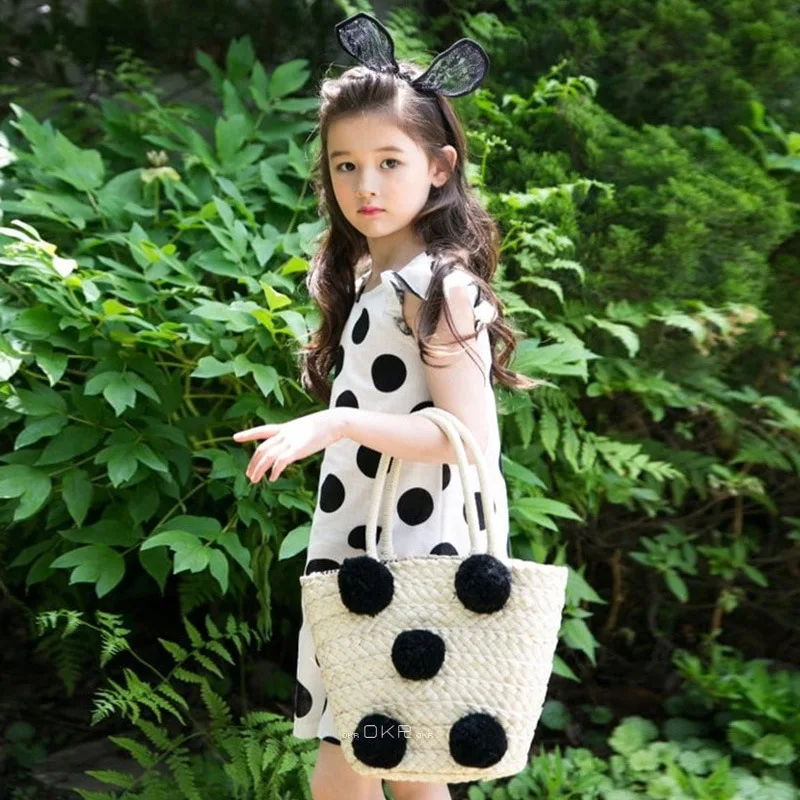 Dot Sweet Fly Sleeve Girls Dress Teens Kids Cotton Dresses Teenage Girl Party Frocks 6 8 10 12 14 Yrs Summer Children Clothing | Детская