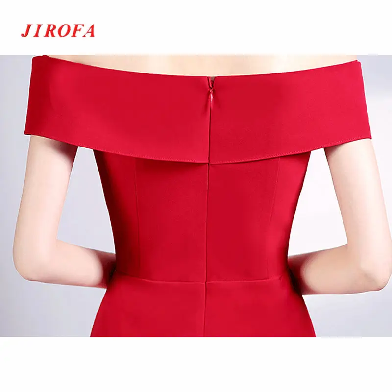 2018 женское платье Элегантное красное с открытыми плечами Robe femme vestidos сексуальное