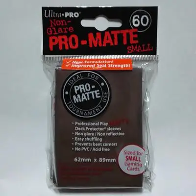 ULTRA PRO; маленькие матовые рукава для торговой карты для YUGIOH+ CARDFIGHT VANGUARD - Цвет: Шоколад