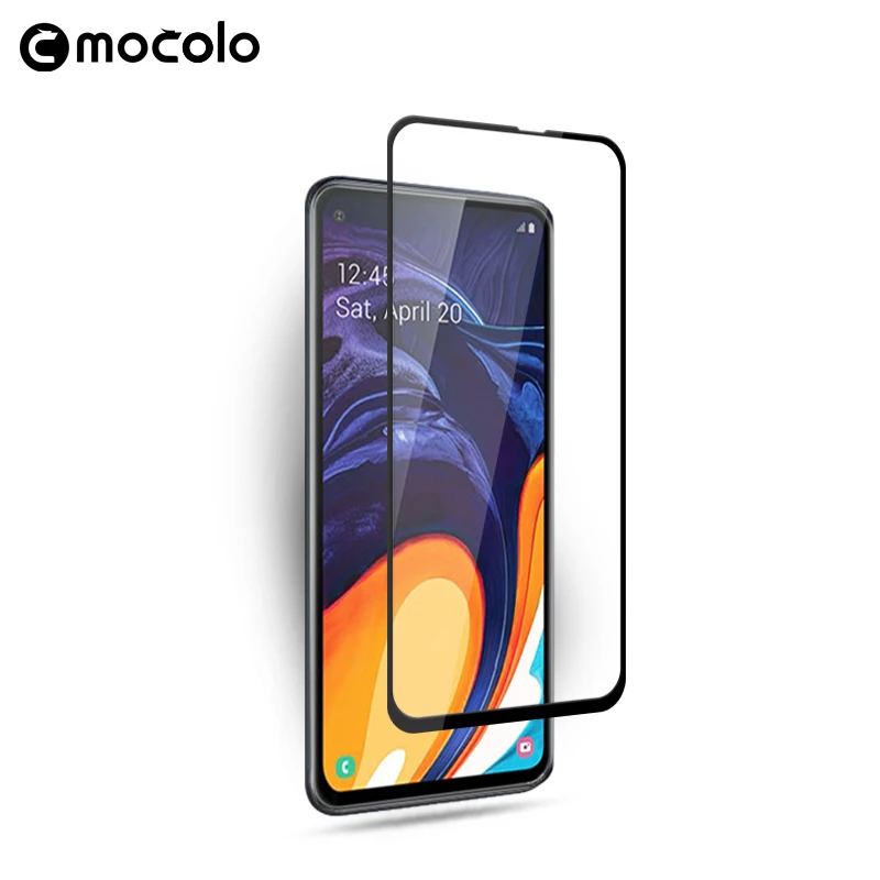 Защитная пленка для экрана Samsung A40 Mocolo полное покрытие клейкая 9H из закаленного