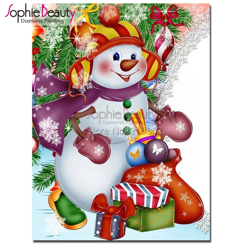 

Sophie Beauty DIY Diamond Painting Cross Stitch Cartoon Christmas Snowman Gifts Full Handcraft Embroidery Mosaic Room DecoraC627