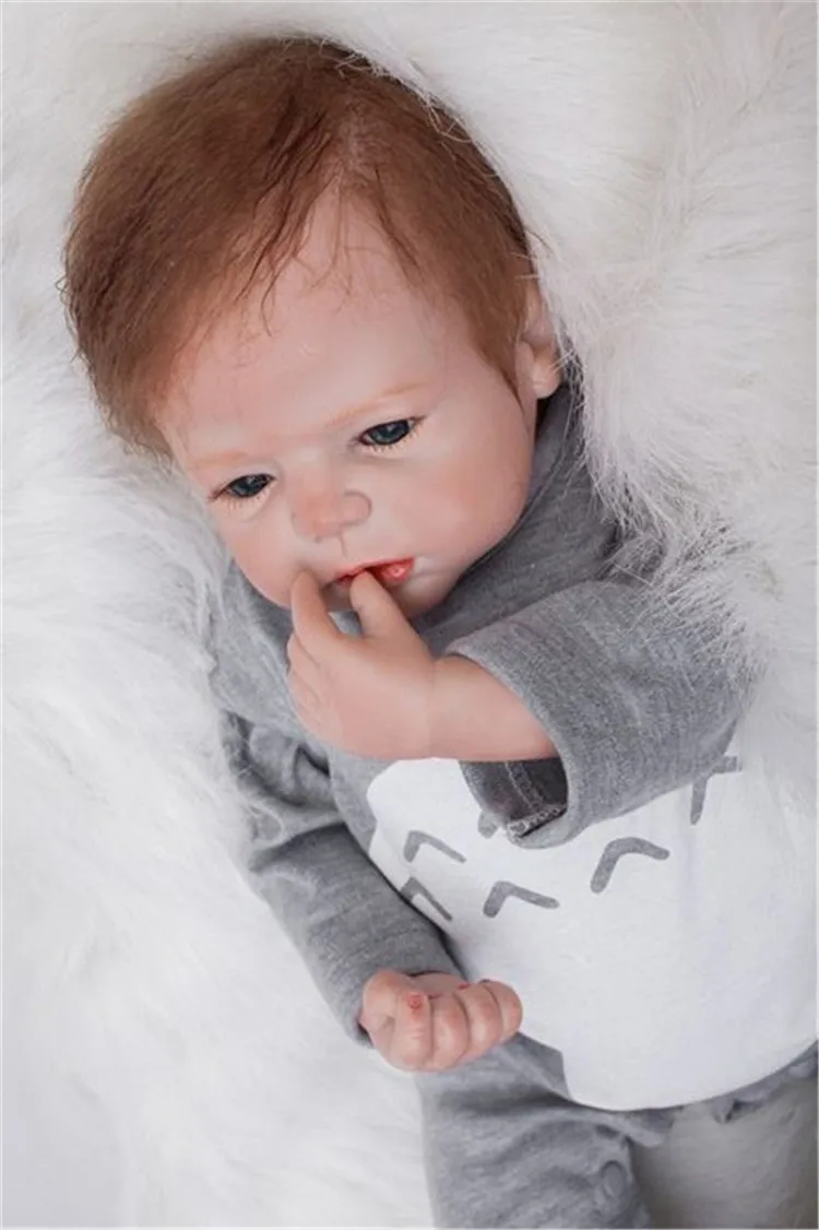 

Bebes reborn doll juguetes 22"55cm soft silicone reborn baby boy dolls toys gift for child newborn real baby boneca menino