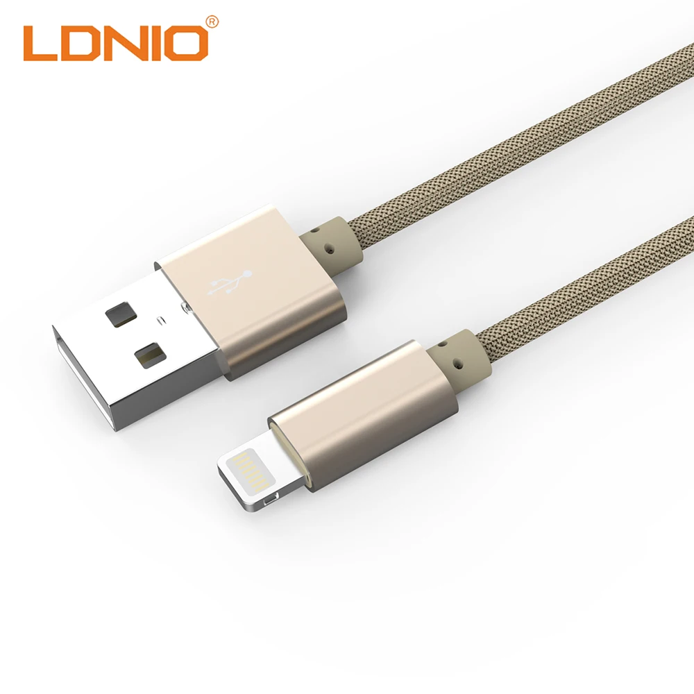 LDNIO Micro Lightning USB кабель для мобильного телефона 1 м Золото Серебро передачи данных