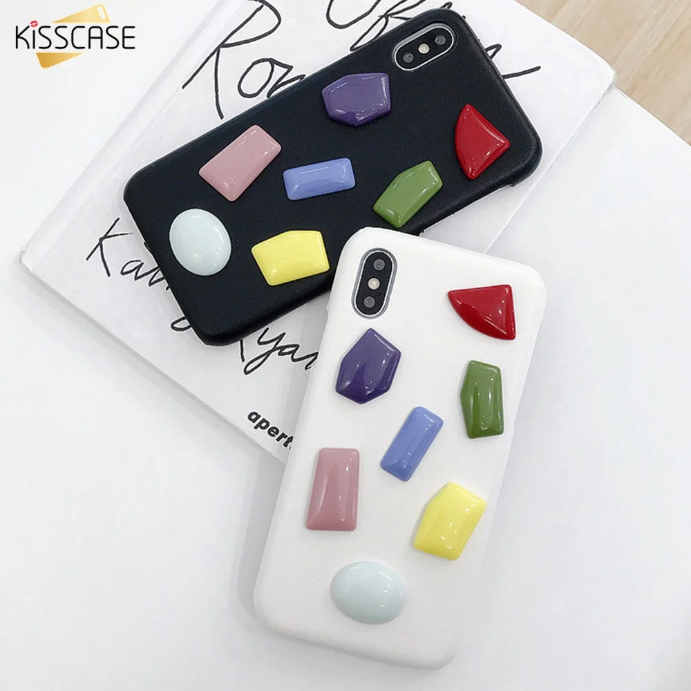 KISSCASE геометрический квадратный чехол для телефона iPhone 7 Plus X XR XS MAX TPU Чехлы задней