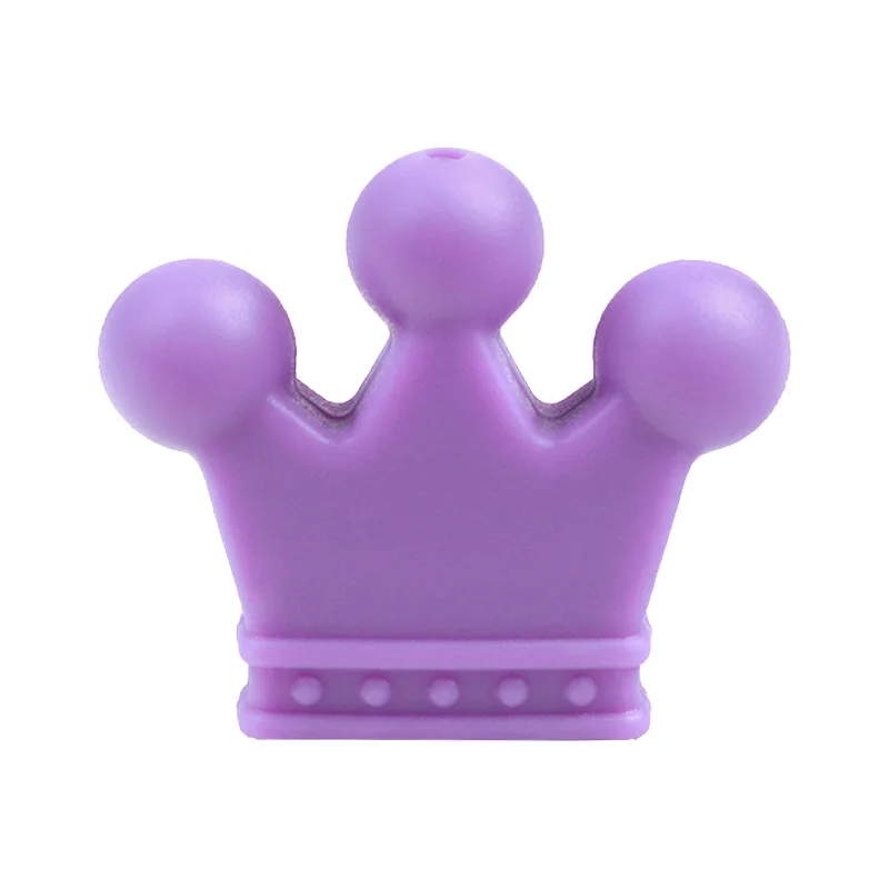 BDT019 NO.12 BOBO.BOX 5Pcs Crown Silicone Beads Baby Teething Colorful Baby Nursing Teethers Food Grade Teether Beads Baby DIY Pacifier Chain - Цвет: BDT019 NO.12