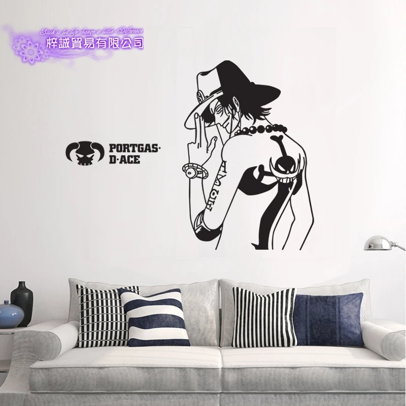 Ace Luffy цельные настенные наклейки Декор для дома декоративное украшение аниме