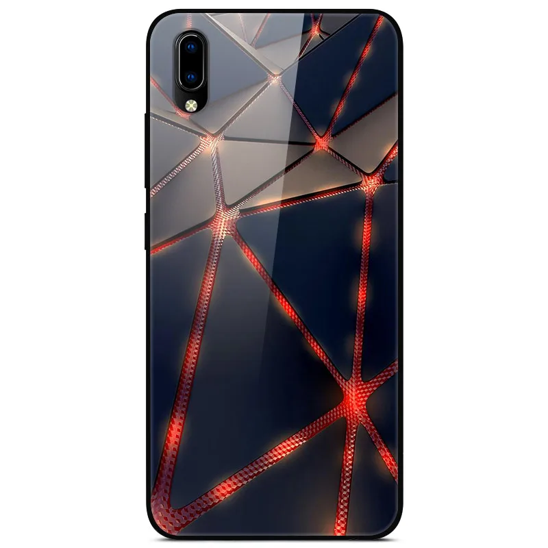 F для VIVO Y91C чехол VIVOY91C стеклянный жесткий чехол для телефона для VIVO Y91i чехол VIVO Y91 C мягкий бампер чехол закаленное для Vivo Y93 Y 93 - Цвет: 5