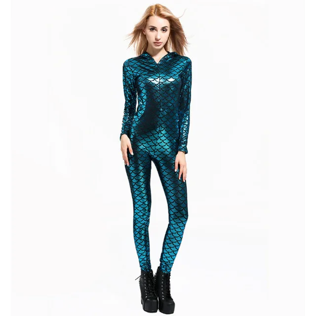 Новый карнавальный костюм Aquaman Mera зентай для вечеринки ночного клуба DS Fish scale