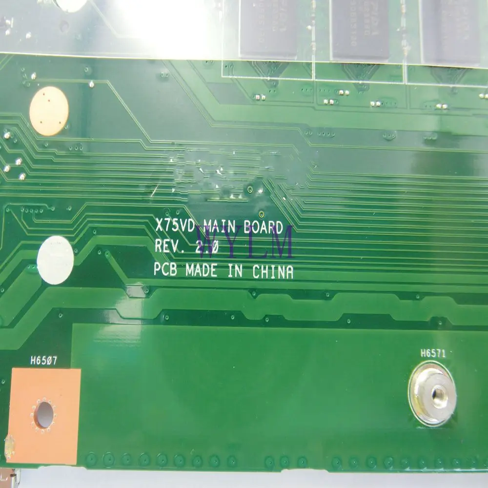 X75A 4G RAM материнская плата HM76 REV2.0 для ASUS R704V X75VD X75A1 X75V ноутбука DDR3 PGA989 100%