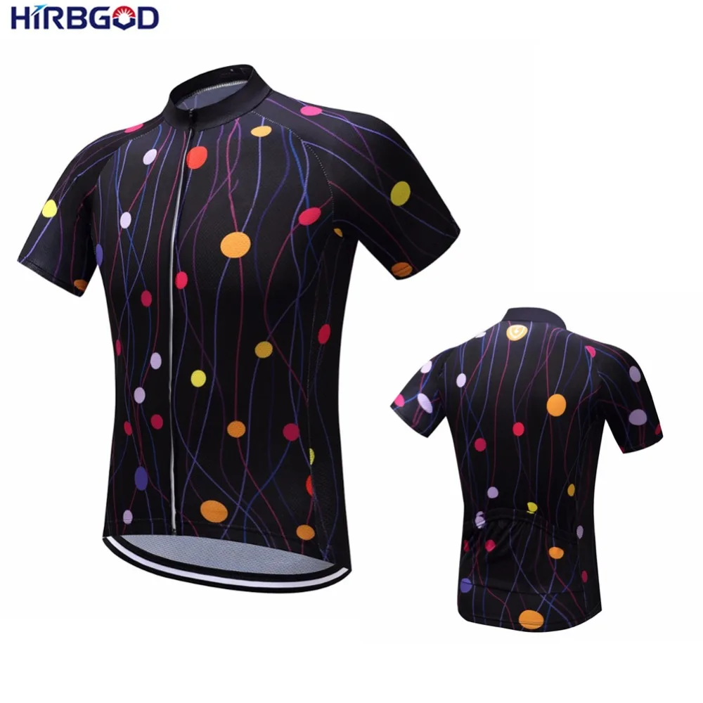 Велоодежда HIRBGOD 2019 мужская с коротким рукавом яркая трикотажная футболка в