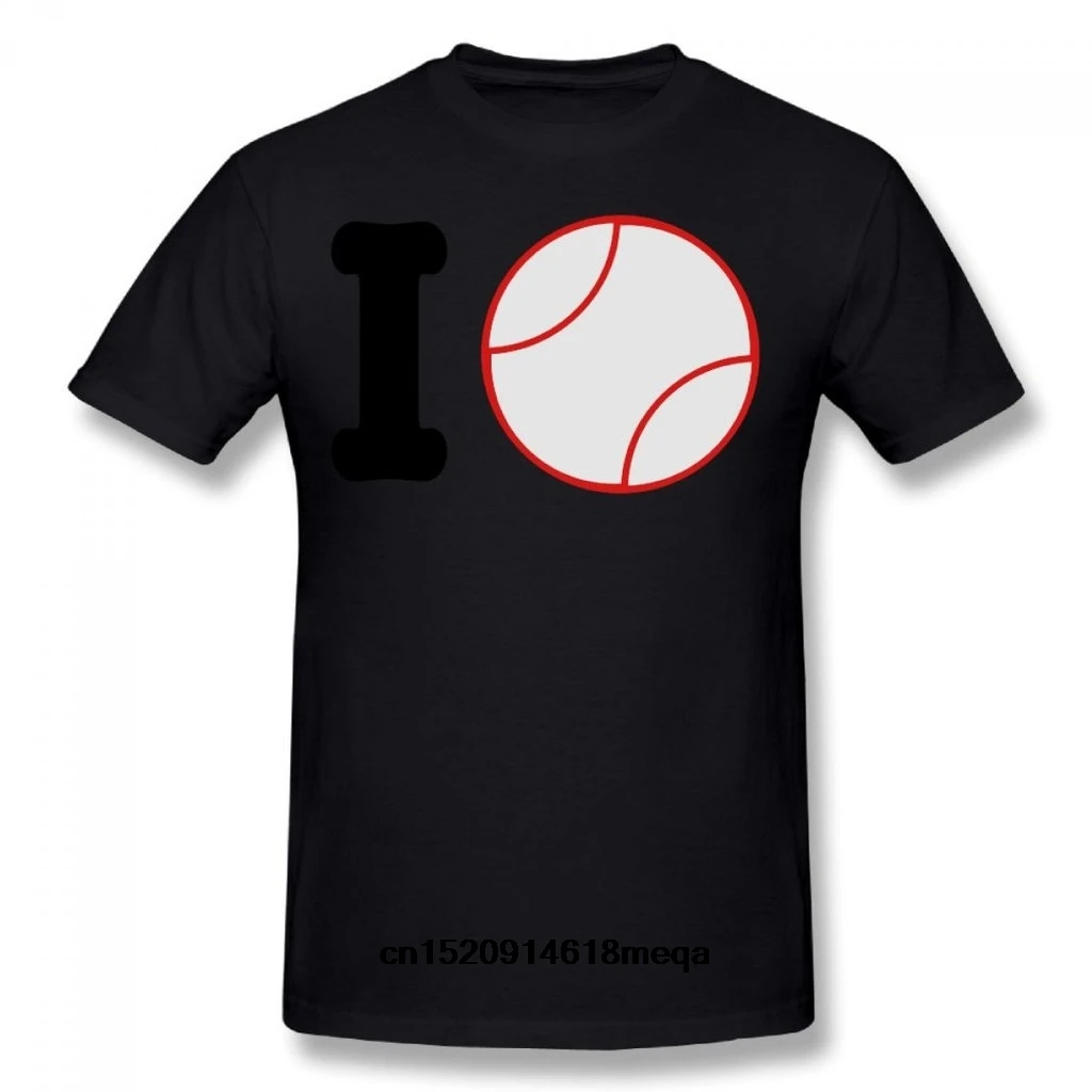 Фото Забавные футболки со слоганами I Love baseball Ball Symbol Мужская Технология забавная