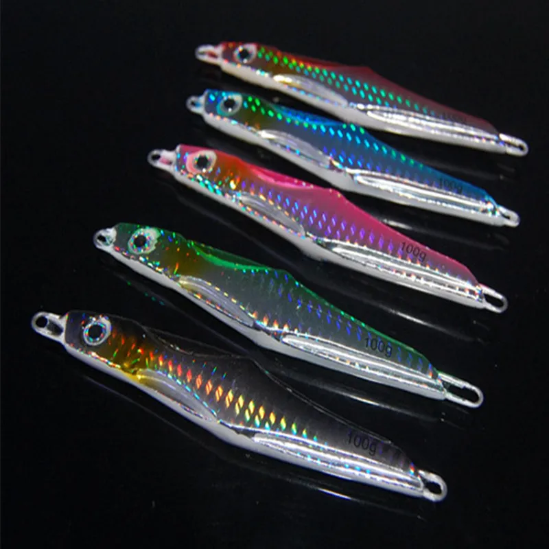 Металлическая рыболовная джиг приманка 50 г/100 г Лазерная Джиг морская для карпа 5