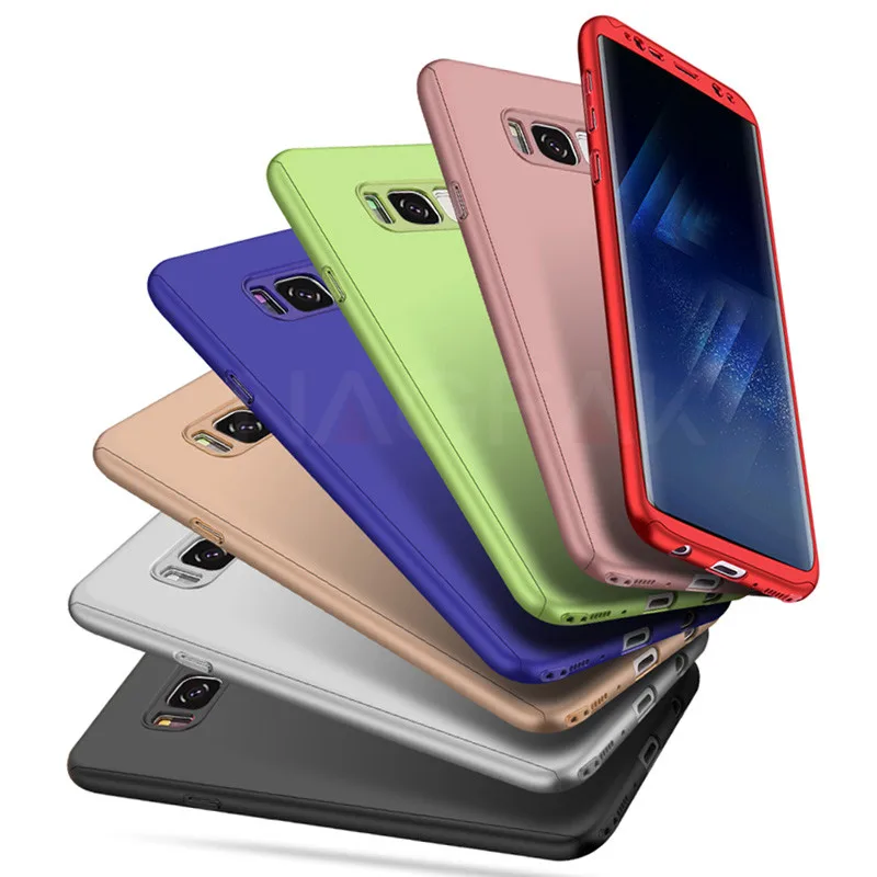 NAGFAK 360 Full Cover Phone Case For Samsung Galaxy S9 S8 Plus Note 9 8 PC Protective S7 Edge With Glass |